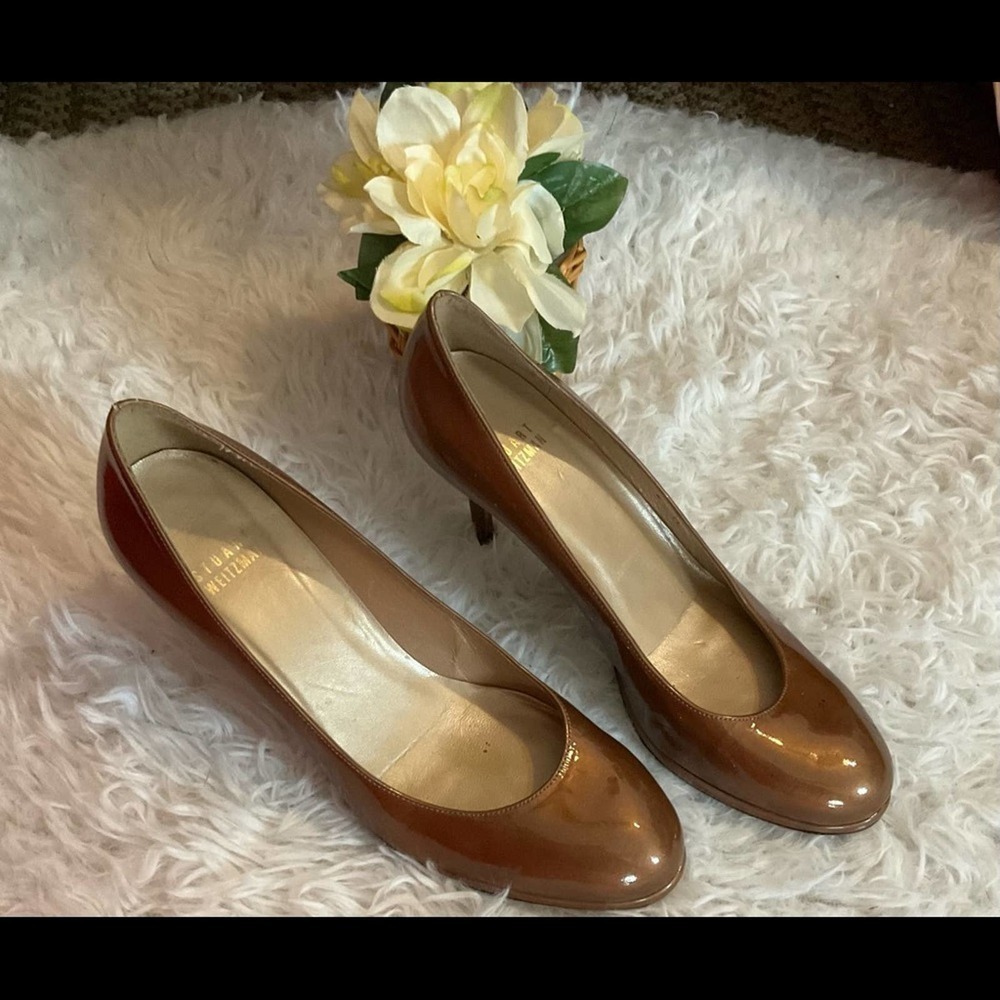 Stuart Weitzman Bronze Patent Leather Pumps Size 6 Shoes